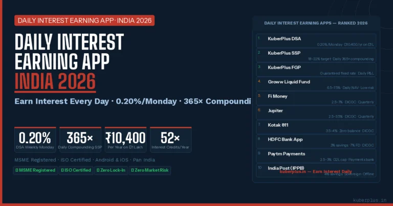 best daily interest earning app in India 2026
